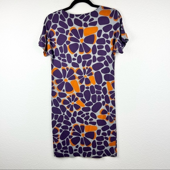 MARIMEKKO Steppi Jersey Dress with Removable Tie Belt, Purple Orange, XXS - Picture 2 of 10